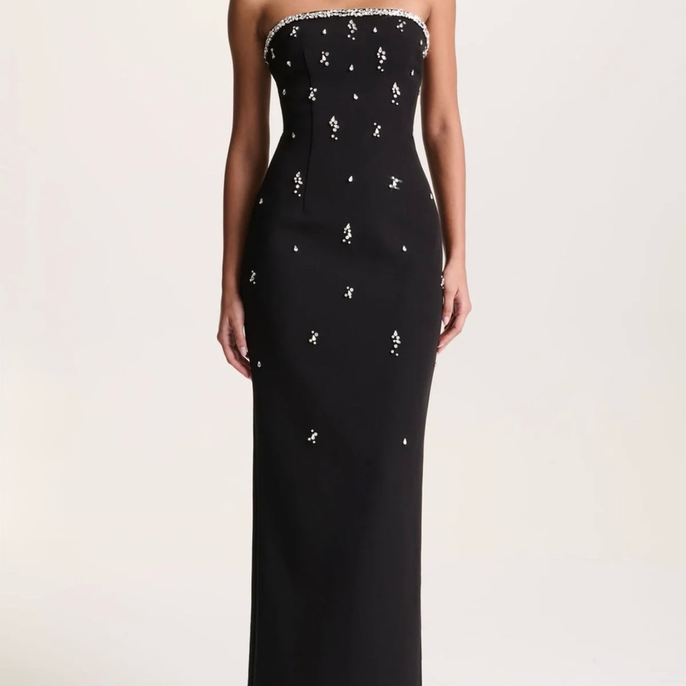CLUB L Black Strapless Dress